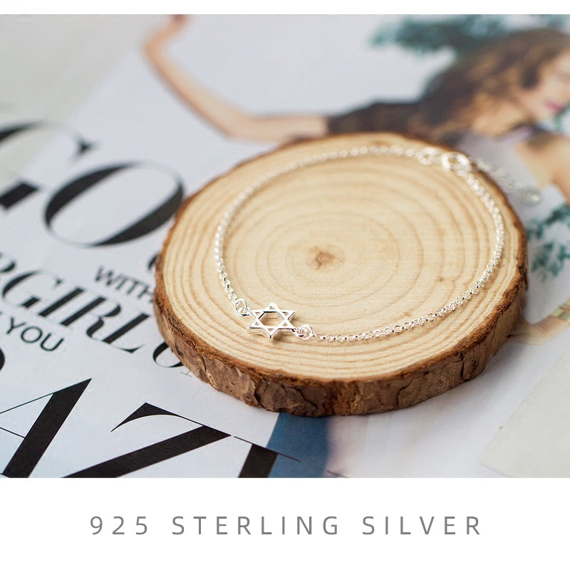 Hexagram and Star Chain Bracelet