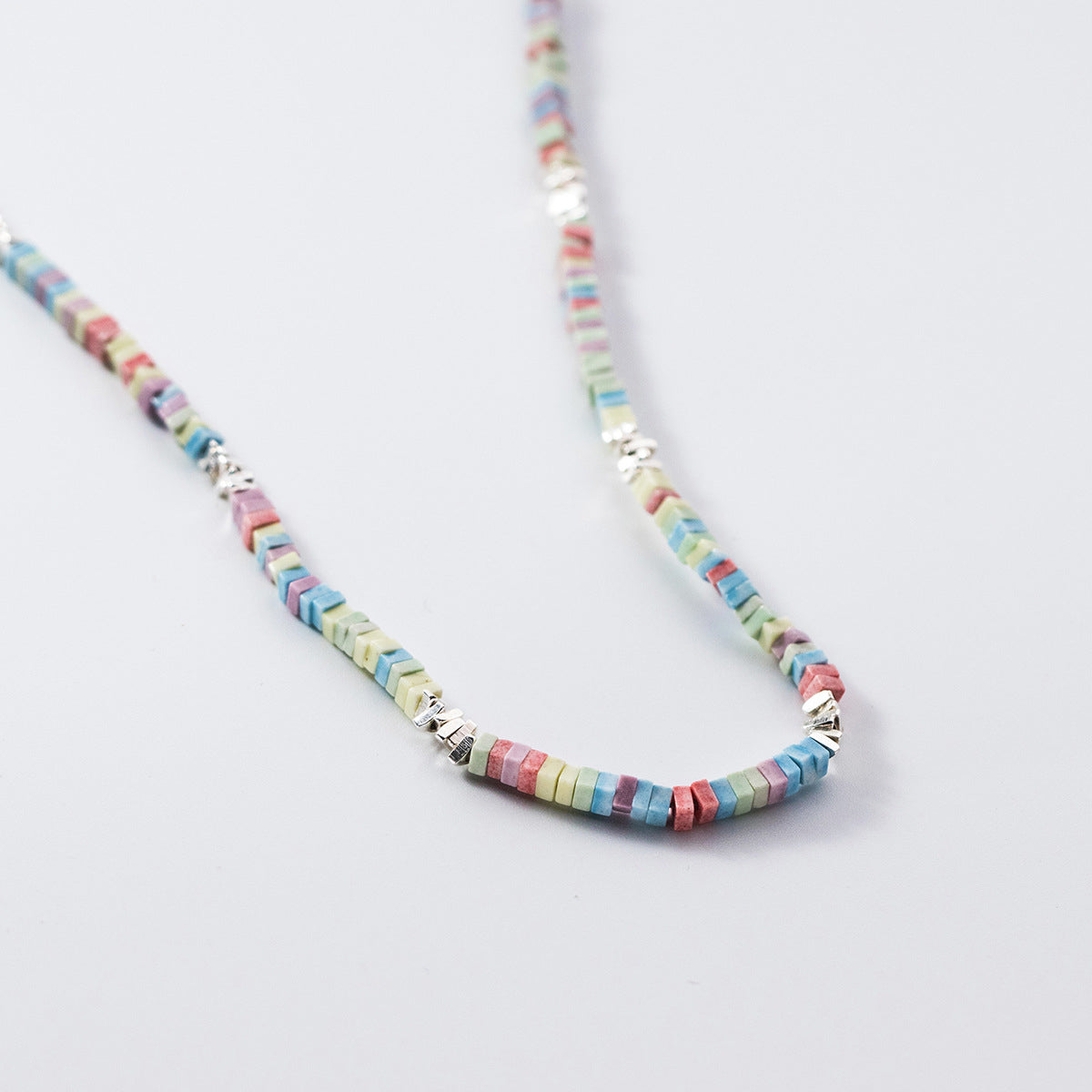Geometric Rainbow Colorful Punk Necklace
