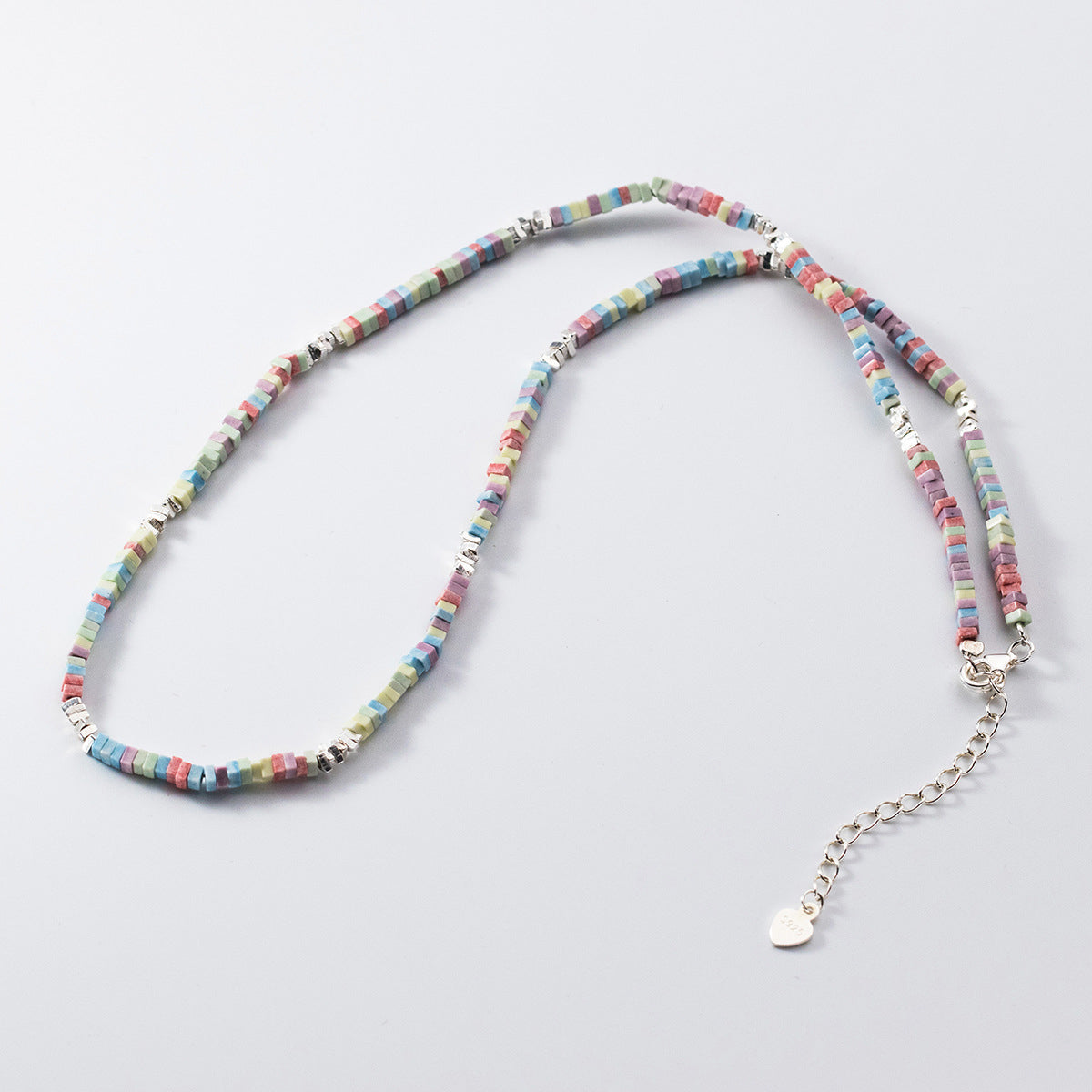 Geometric Rainbow Colorful Punk Necklace