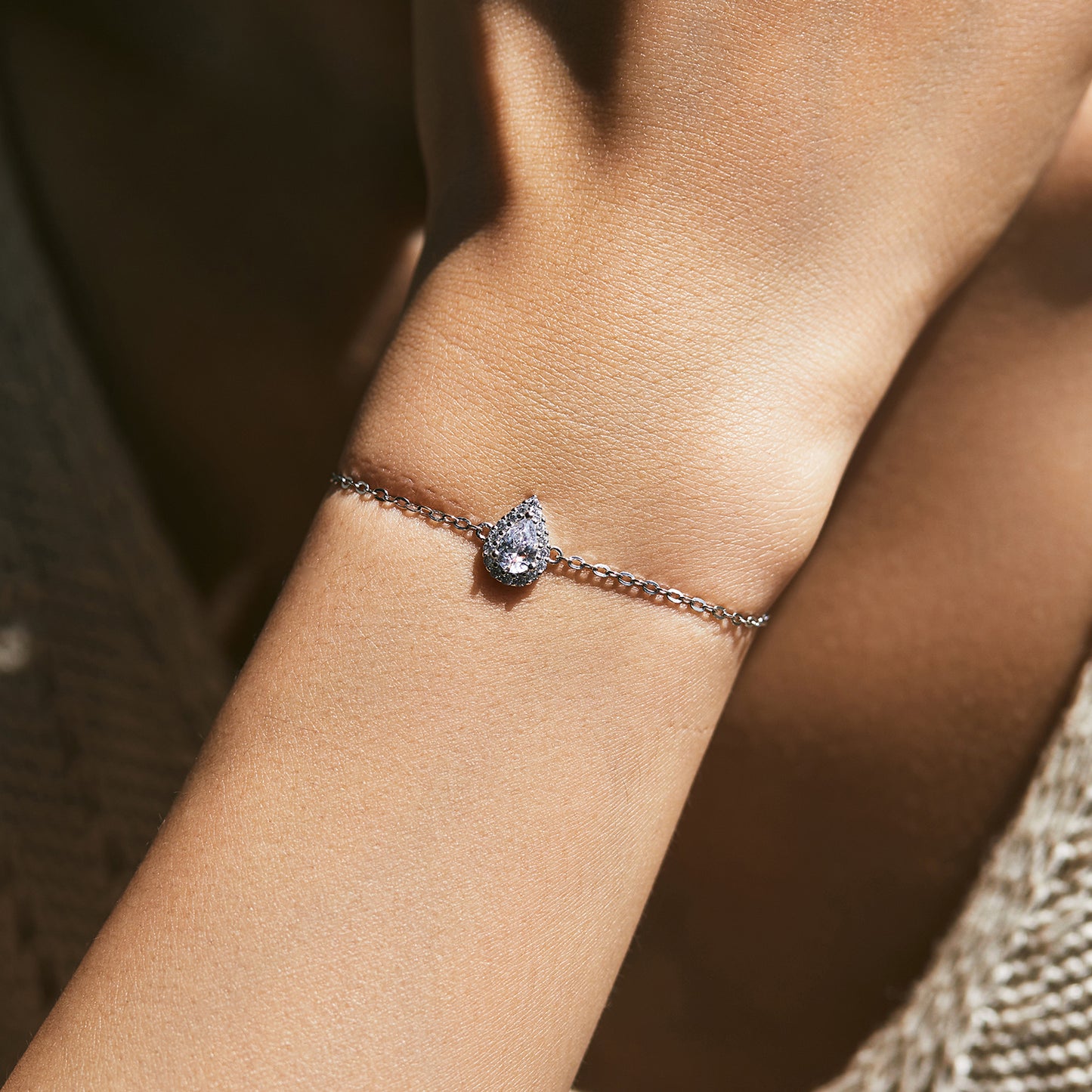 Water Drop Clear Zircon Bracelet