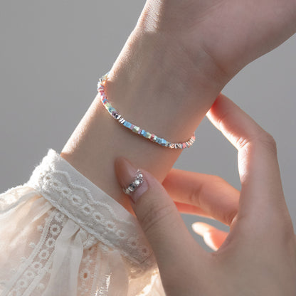 Colorful Square Chain Bracelet