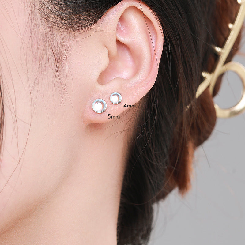 Round Exquisite Moonstone Earrings