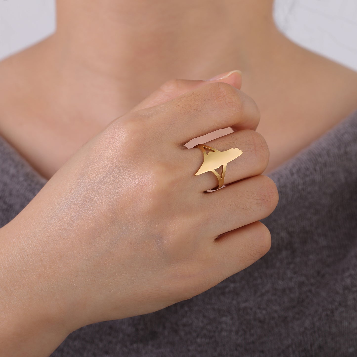 Palestine Stainless Steel Adjustable Rings