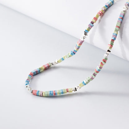 Geometric Rainbow Colorful Punk Necklace
