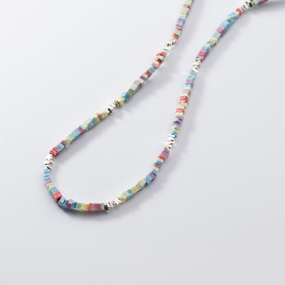 Geometric Rainbow Colorful Punk Necklace