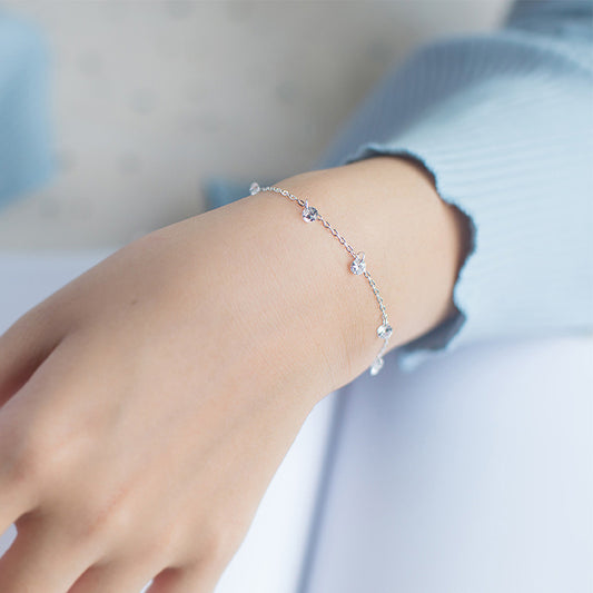 Clear CZ Shining Lobster Chain Bracelet
