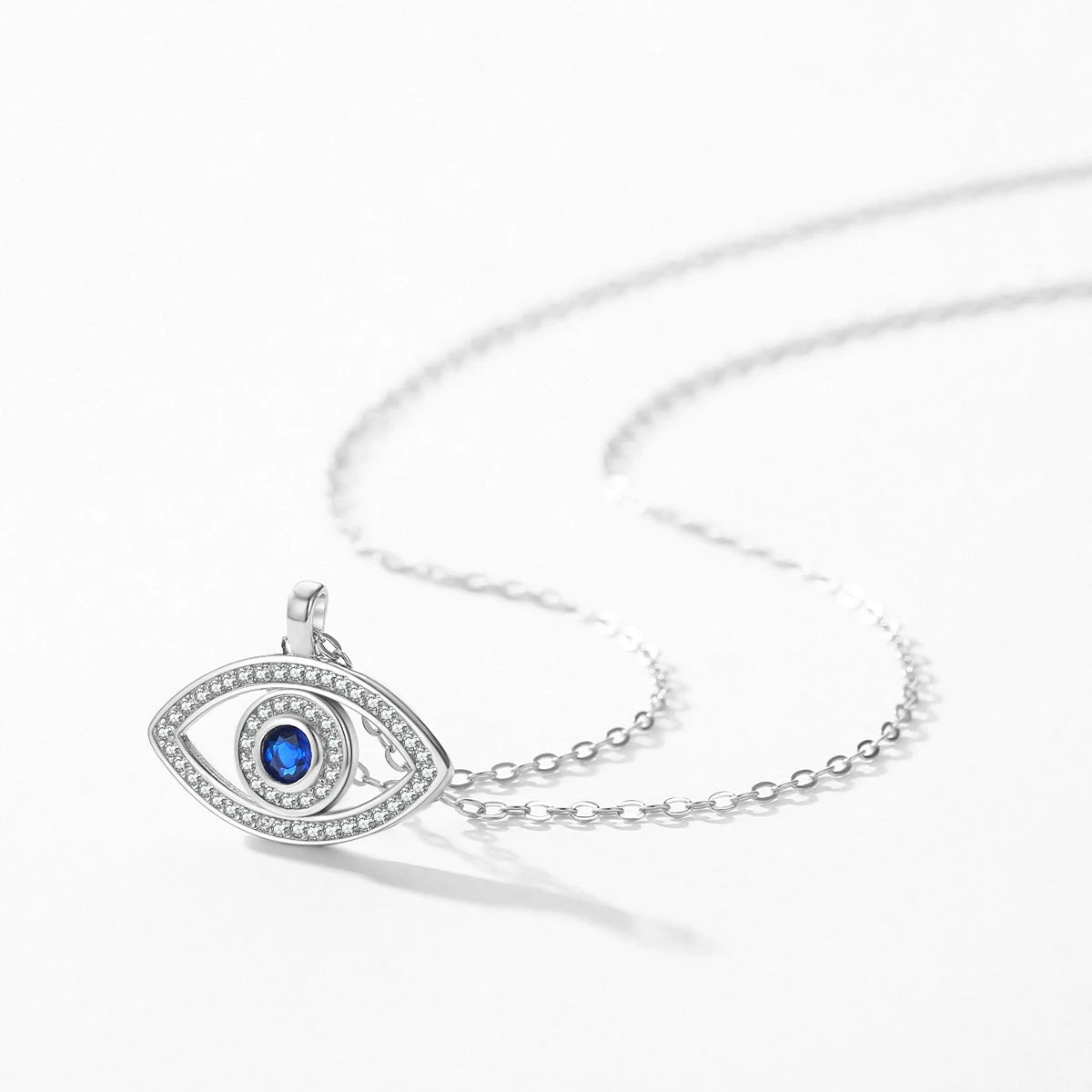 MODIAN 925 Sterling Silver Trendy Blue CZ Eye's Jewelry Sets Charm Bracelets Luxury Rings Necklace For Women Christmas Gifts