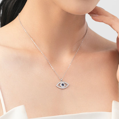 MODIAN 925 Sterling Silver Trendy Blue CZ Eye's Jewelry Sets Charm Bracelets Luxury Rings Necklace For Women Christmas Gifts