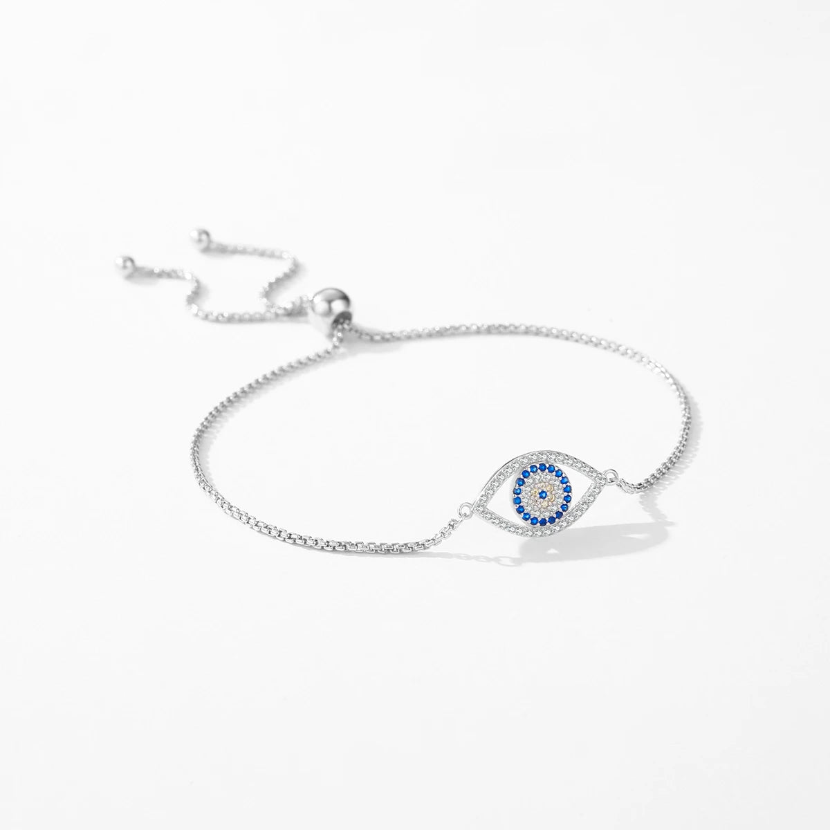 MODIAN 925 Sterling Silver Trendy Blue CZ Eye's Jewelry Sets Charm Bracelets Luxury Rings Necklace For Women Christmas Gifts
