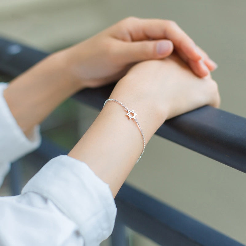 Hexagram and Star Chain Bracelet