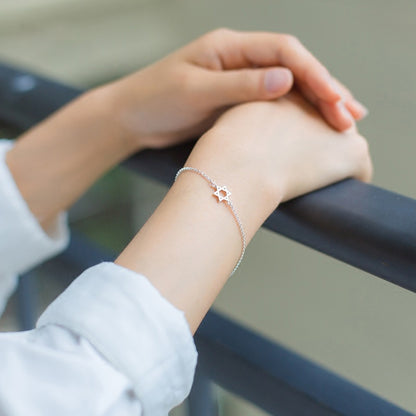 Hexagram and Star Chain Bracelet