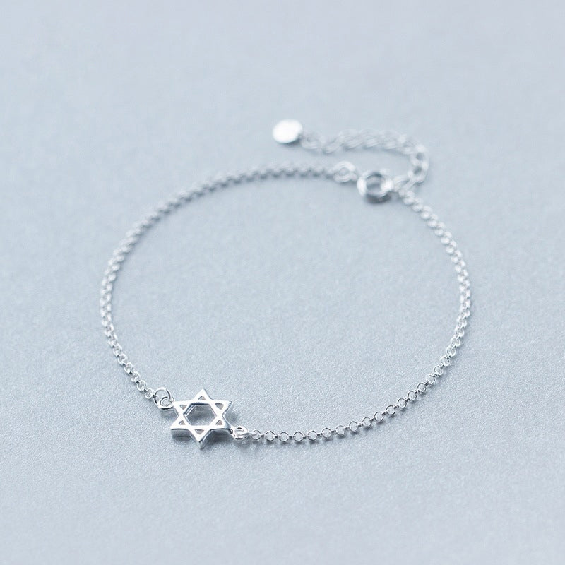 Hexagram and Star Chain Bracelet