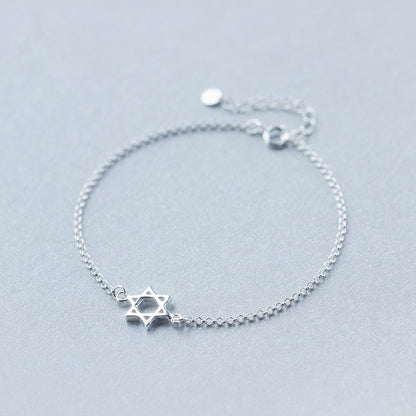 Hexagram and Star Chain Bracelet