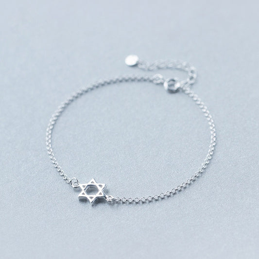 Hexagram and Star Chain Bracelet