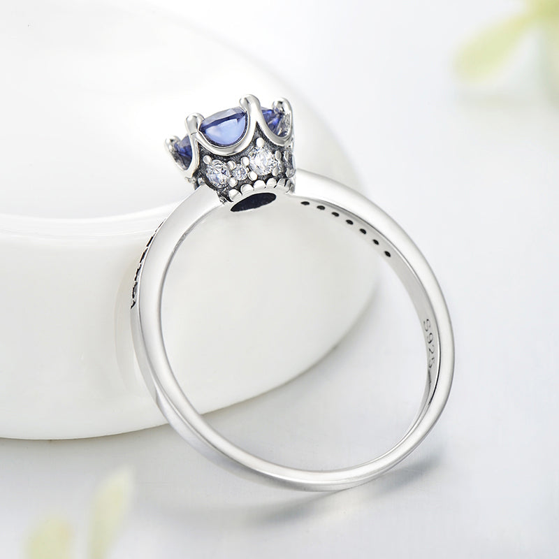 Crown Crystal Engagement Wedding Ring