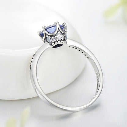 Crown Crystal Engagement Wedding Ring