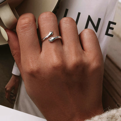 Big Loving Hugs Sterling Silver Ring